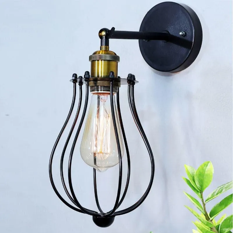 Poshell Metal Wall Lamp - Black, Gold media 3