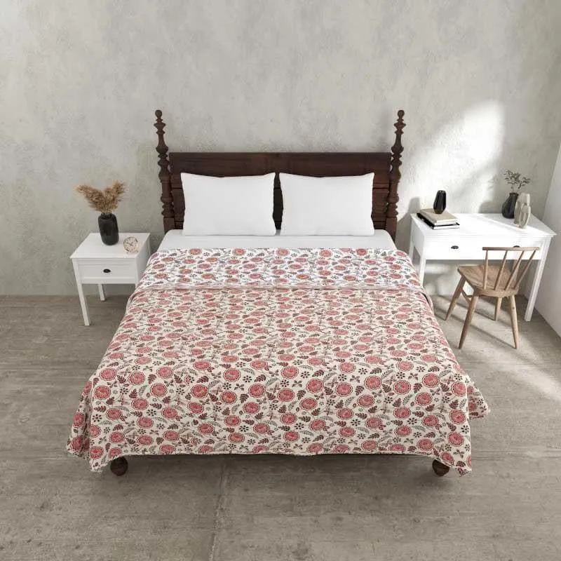 Miksha Floral Printed Brown Cotton Dohar media 1