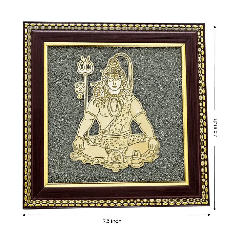 Lord Shiva Pyrite & Wood Wall Art media 11