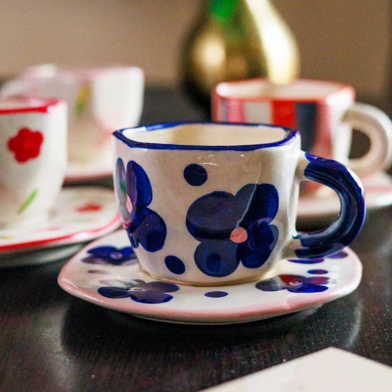 Sip Of Spring Cup & Saucer (200 mL Each) - Set of Four media 3