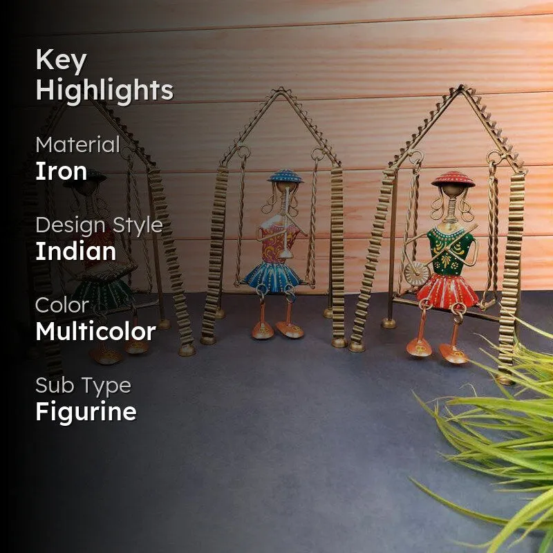 Jhula Dheera Showpiece - Set Of Three media 2