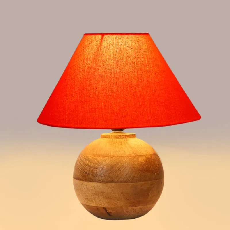 Cotin II Orb Cotton Table Lamp - Orange,Brown media 4