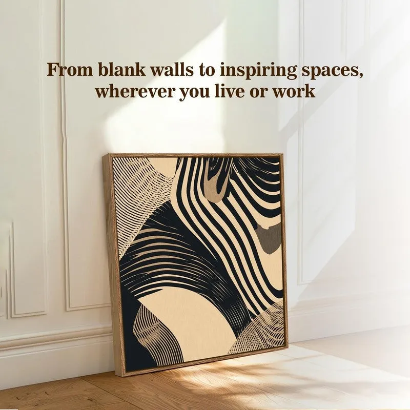 Line Symphony Canvas Wall Art With Frame media 9