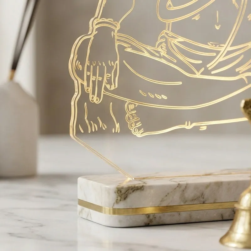 Har Har Mahadev Acrylic Table Lamp - Transparent media 4