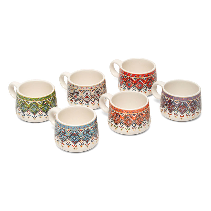 Kalpvriksha Ceramic Tea Cup (120 mL Each) - Set Of Six media 3