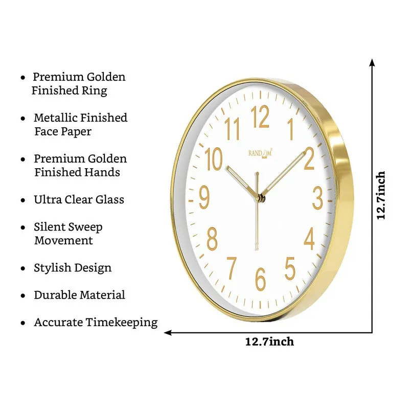 Goldenora Premium Silent Sweep Wall Clock - White media 8