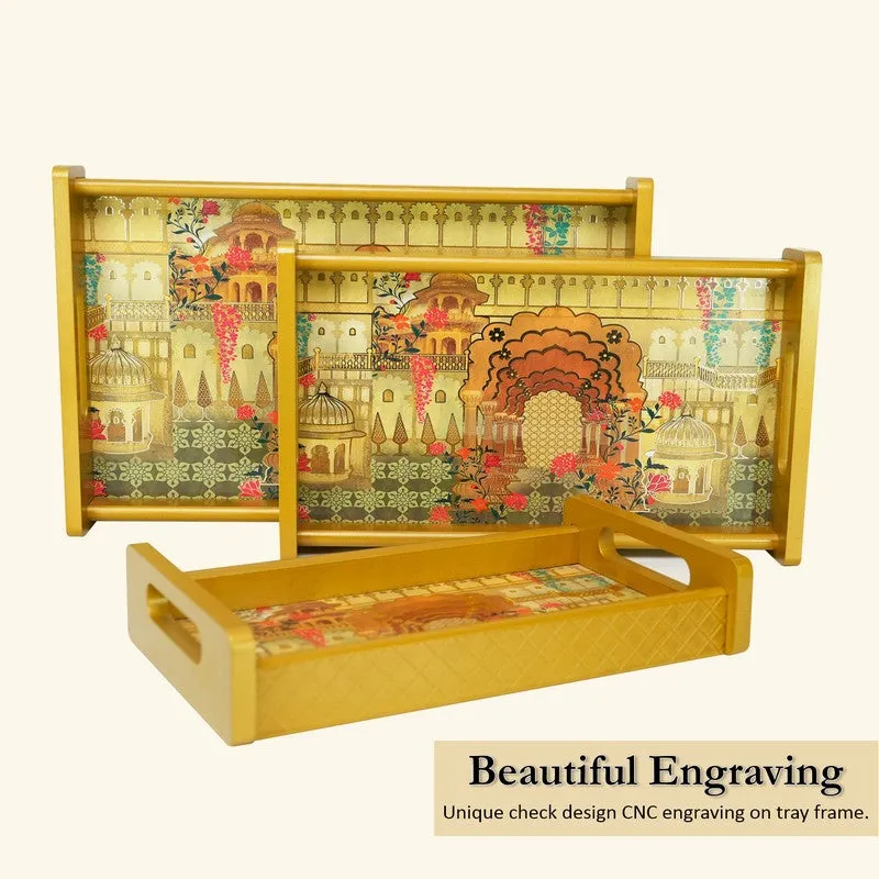 Yuvin Wooden Serving Tray - Set Of Three media 7