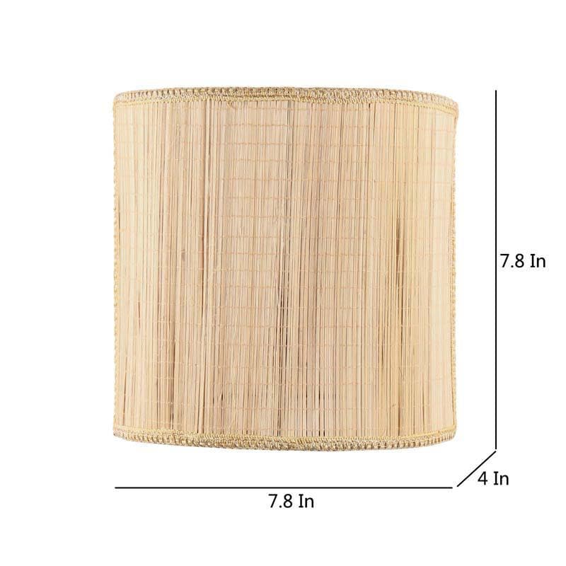 Cylindrical Floating Bamboo Wall Lamp - Beige media 7