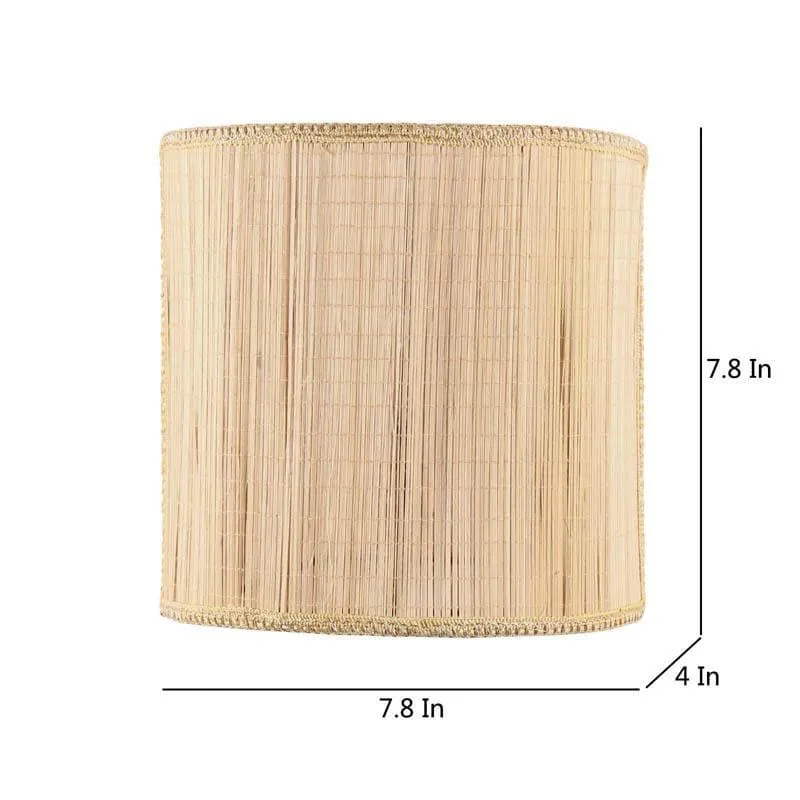 Cylindrical Floating Bamboo Wall Lamp - Beige media 7