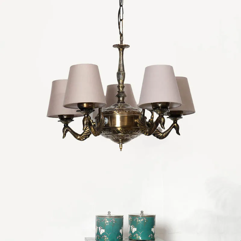 Merry Conical Golden Antique Ceiling Lamp media 2