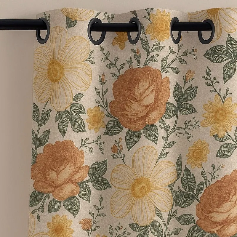 Sunny Meadow Floral Curtain - Set Of Two media 3