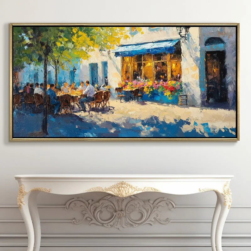 Dappled Bistro Canvas Wall Painting With Frame media 5