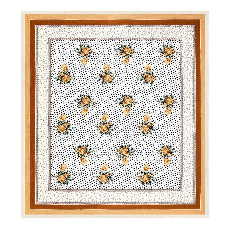 Livia Floral Cotton Bedsheet (Yellow) - 180 TC media 5