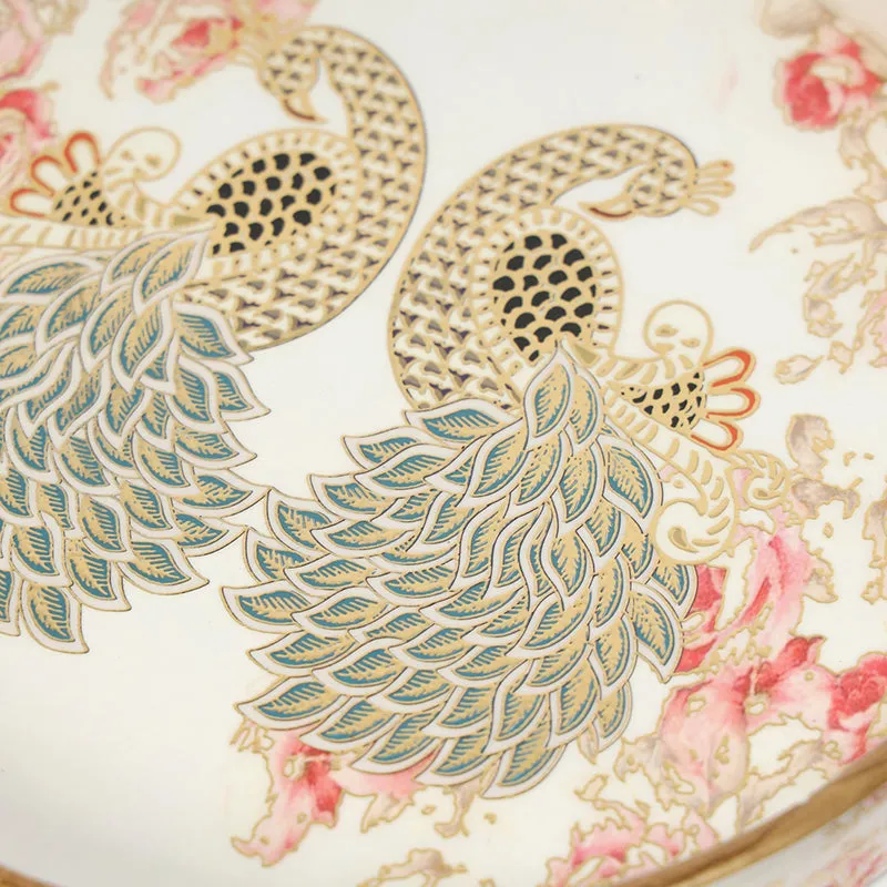 Golden Morni Enamel Coated Serving Tray (Round) - Set Of Two media 6