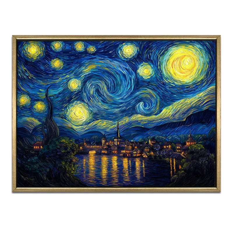 Galactic Whisper Canvas Wall Painting With Frame media 3