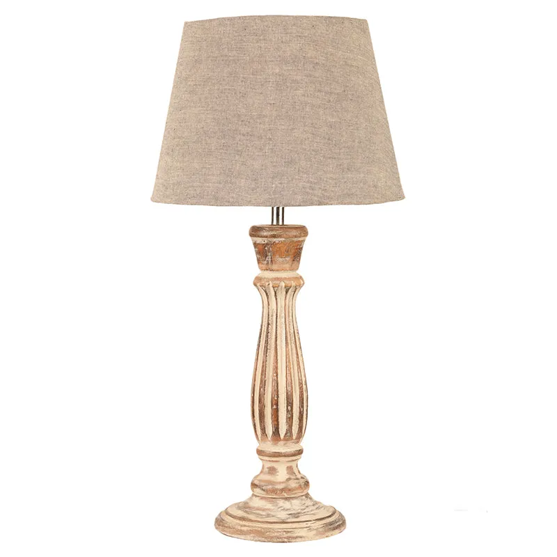 Whittle Cone Cotton Table Lamp - Grey media 4