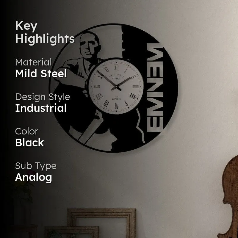 Eterniq Steel Analog Wall Clock media 2