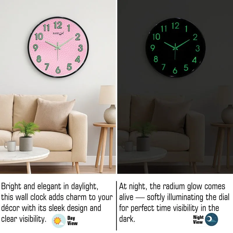 Liora Round Modern Plastic Wall Clock - Pink media 5