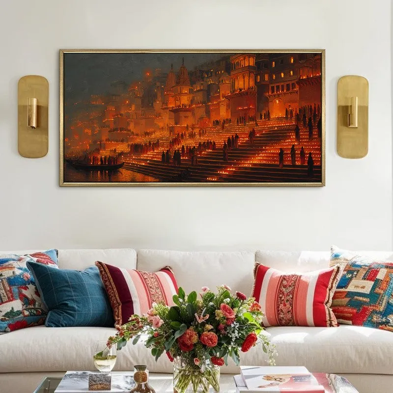 Aglow Ghats of Kashi Wall Art media 3