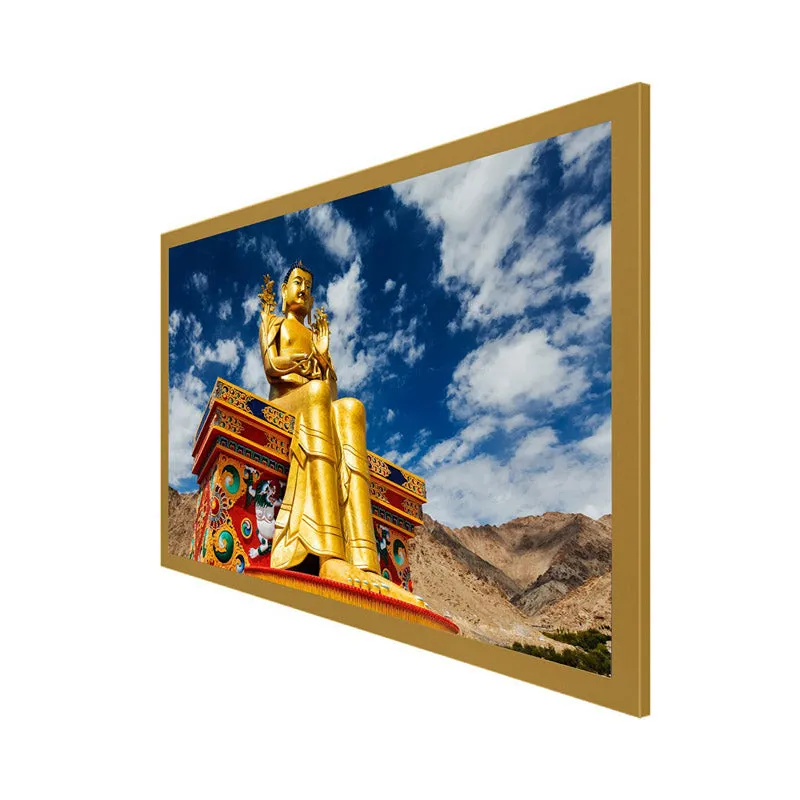 Divine Grace Buddha Canvas Wall Painting With Frame media 7