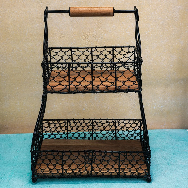 Two-Tier Metal Fruit Basket media 4