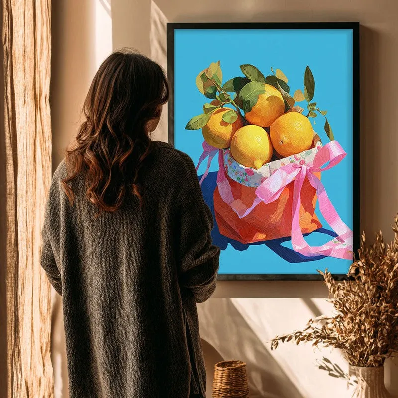 Zesty Vivid Canvas Wall Painting - Black Frame media 4