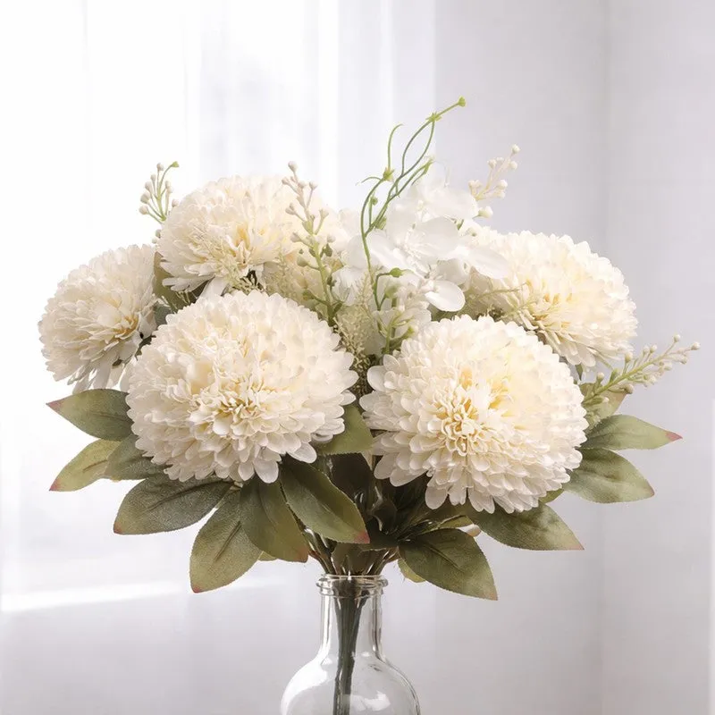 AarviDecor Snow Bloom Silk Artificial Flowers media 3