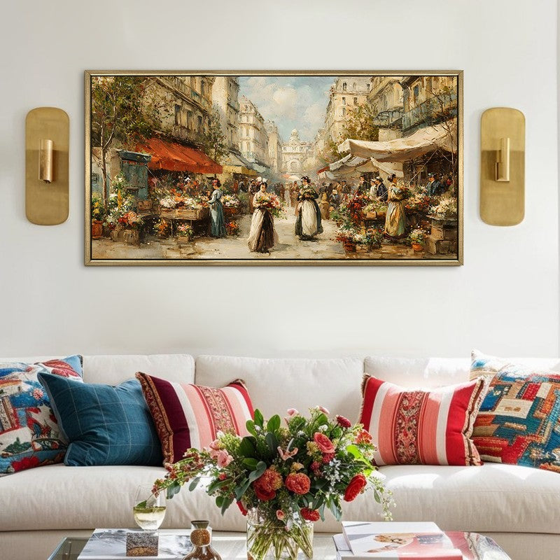 Rustic European Market Day Glow Wall Art