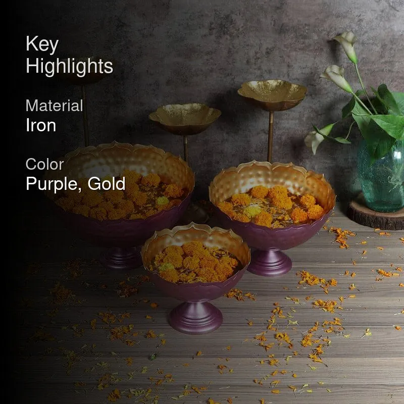 Kanshiki Kalyan Urli (Purple) - Set Of Six media 2