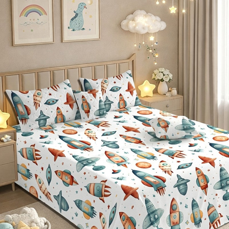 Rocket Man GlaceCotton Kids Bedding Set (180 GSM) - Five Piece Set media 4