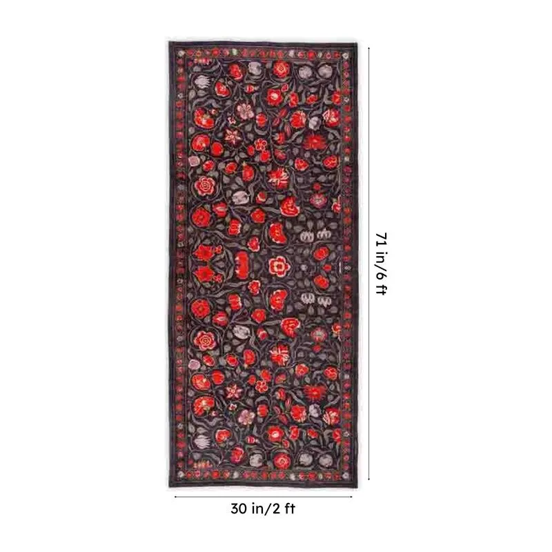 Floral Rush Cotton Hand Woven Runner Rug media 7