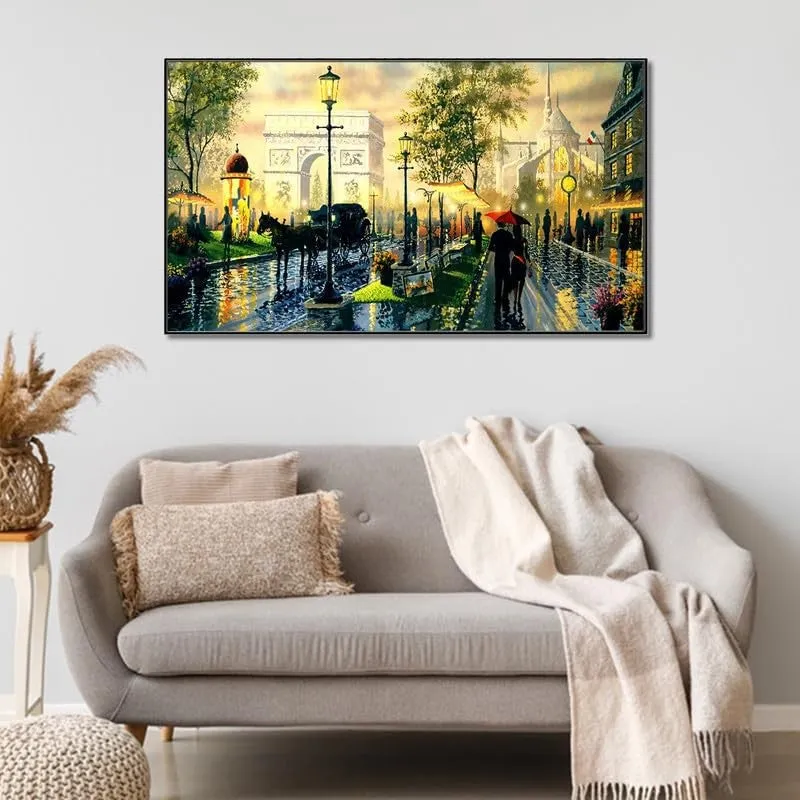 Parisian Romance Canvas Wall Painting With Frame media 3