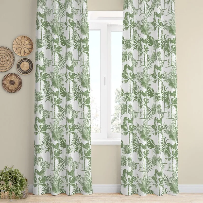 Tranquebar Home Nature Grove Cotton Curtains(Green) - Set Of Two media 3