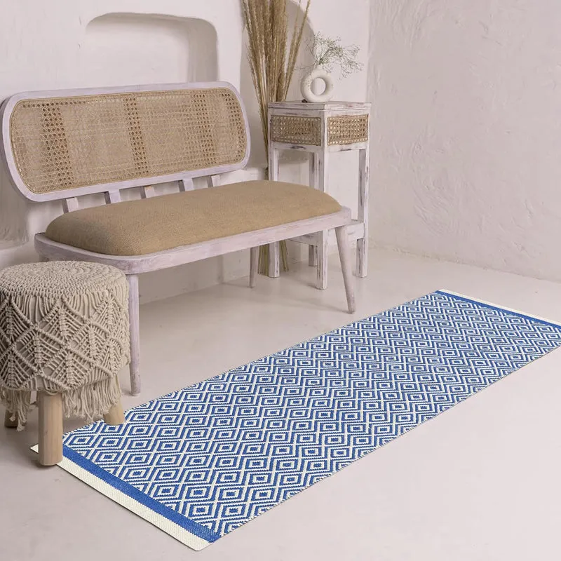 Earthica Cotton Runner Rug - Dark Blue media 3