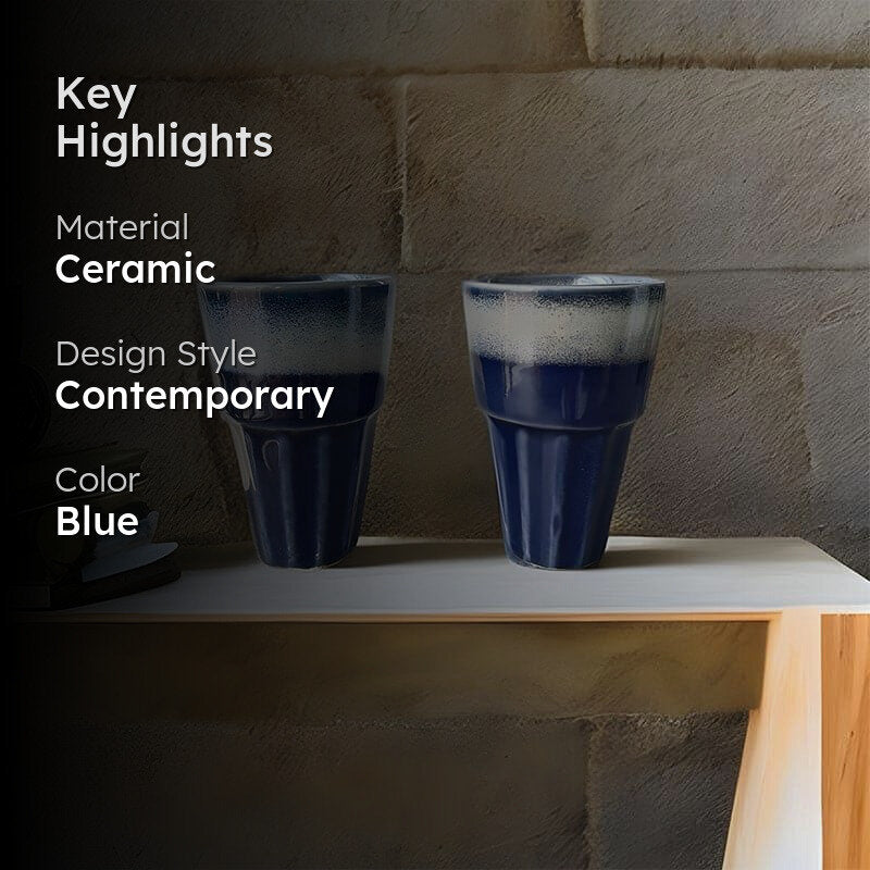 Hebe Tea Glass Deep Blue - Set Of Two image 2