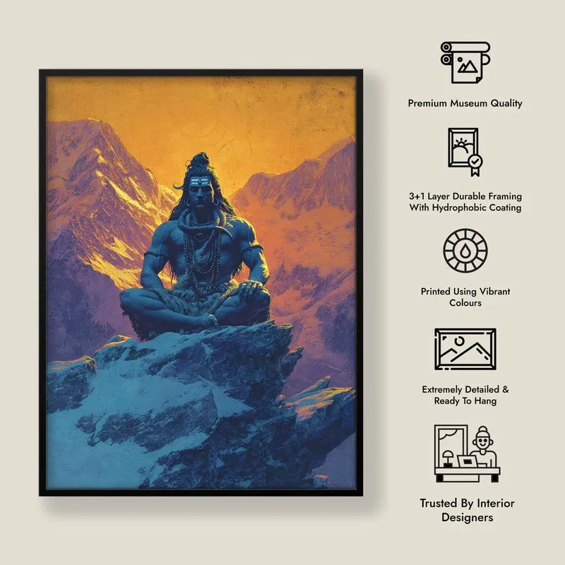 Lord Shiva Meditating II Archival Paper Wall Art media 8