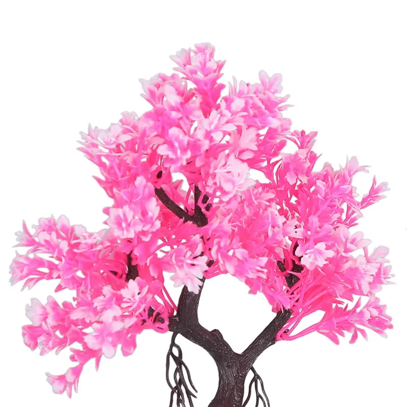 Bonsai Tree with Pot (Pink,Red) - Set Of Two media 3