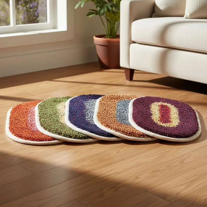 Softo Anti Skid Cotton Bath Mat - Set of Five media 1
