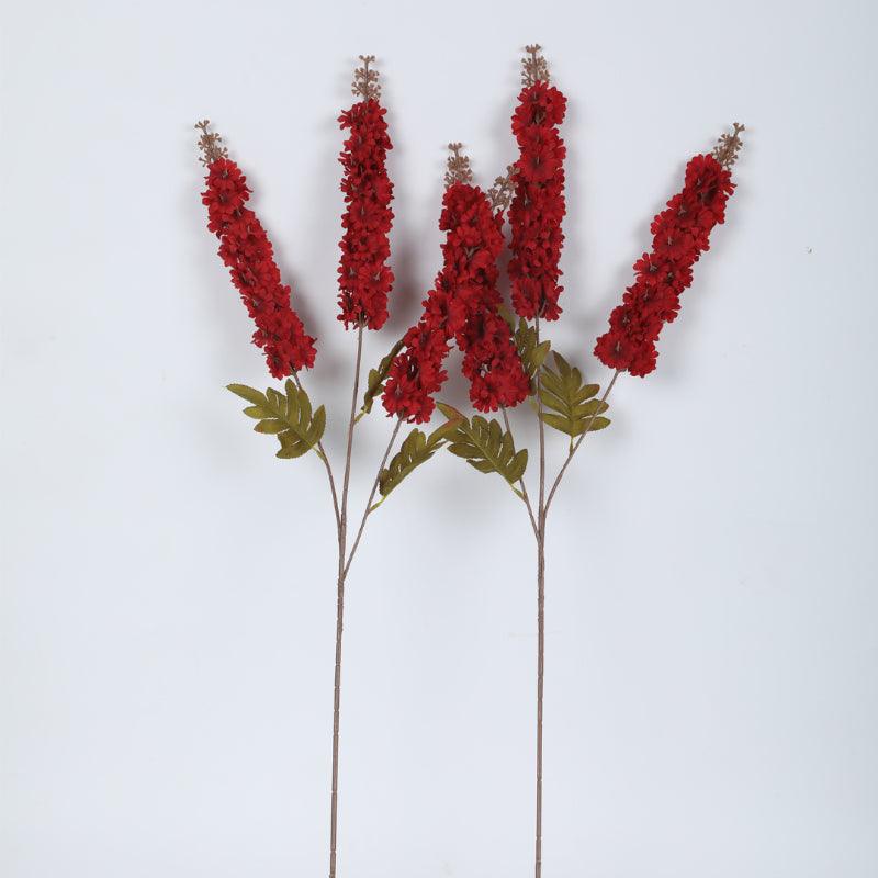Faux Larkspurs Lily Bloom Bunch (Red) - Set Of Three media 4