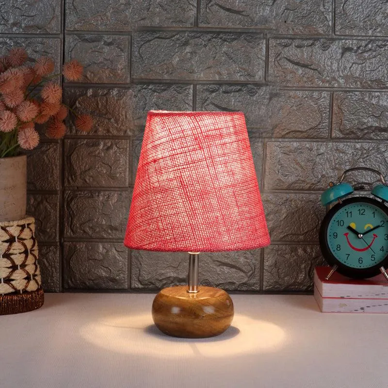 Astrova Jute Table Lamp - Pink,Brown media 1