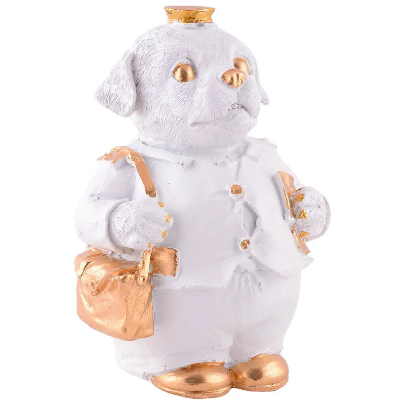Paws & Purse Painted Polyresin Showpiece - White media 3