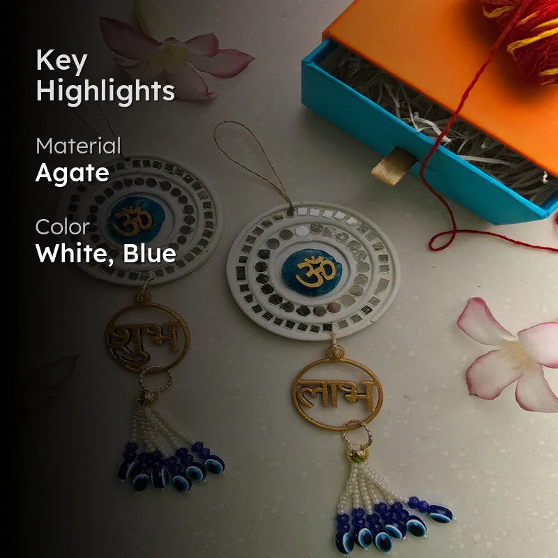 Agate Aum Latkan (Light Blue) - Set Of Two media 2