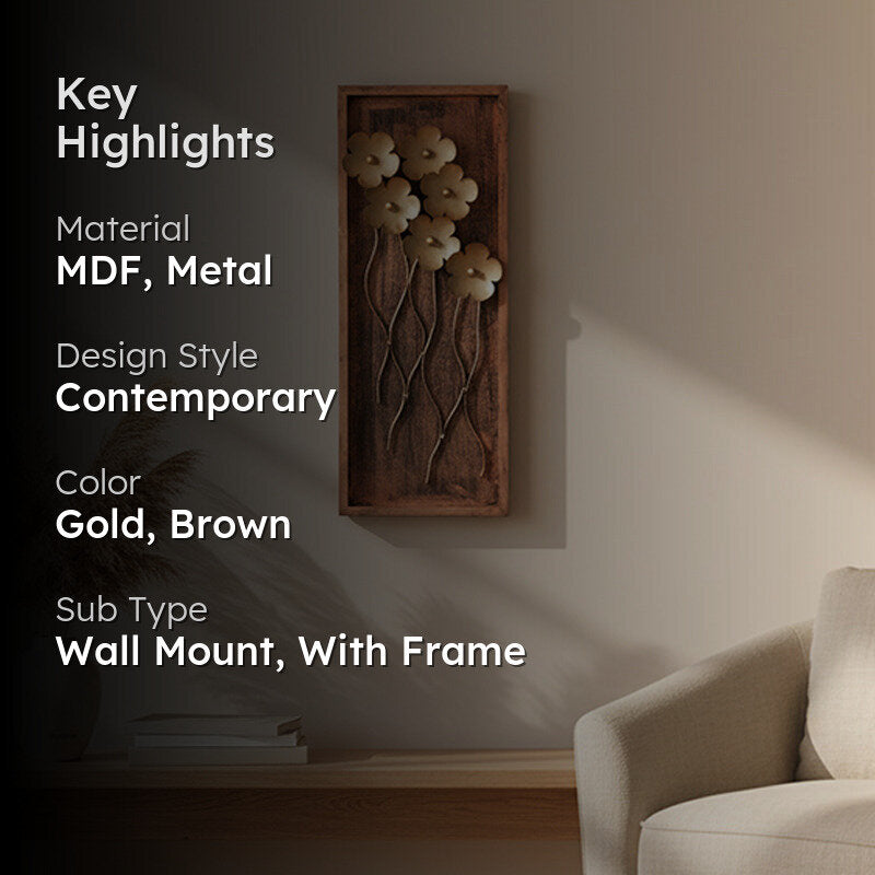 Metallic Bouquet Metal Wall Accent media 2