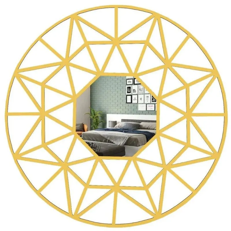 Golden Fractals Decorative Wall Mirror media 7