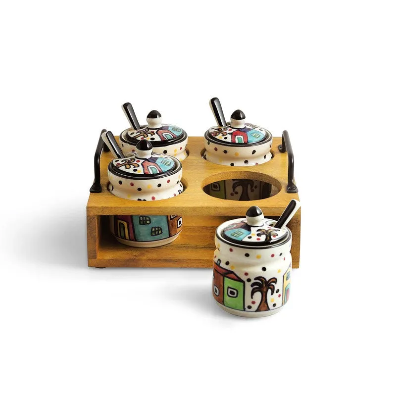 Folkcraft Ceramic Jar Set - Nine Piece Set media 3