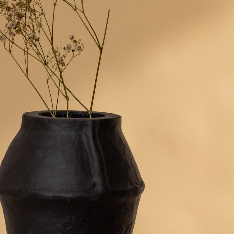 Fig Living Paper Mache Vase - 003 (Black) media 5