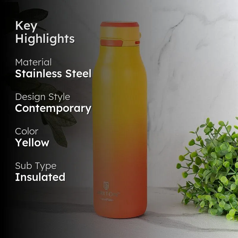 Juno Sip Hot & Cold Thermos Water Bottle (Yellow & Orange) - 750 mL media 2