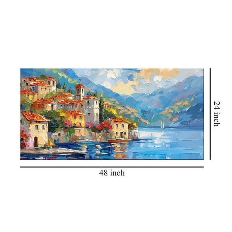 Italian Coastal Village Poly Canvas Wall Painting media 8