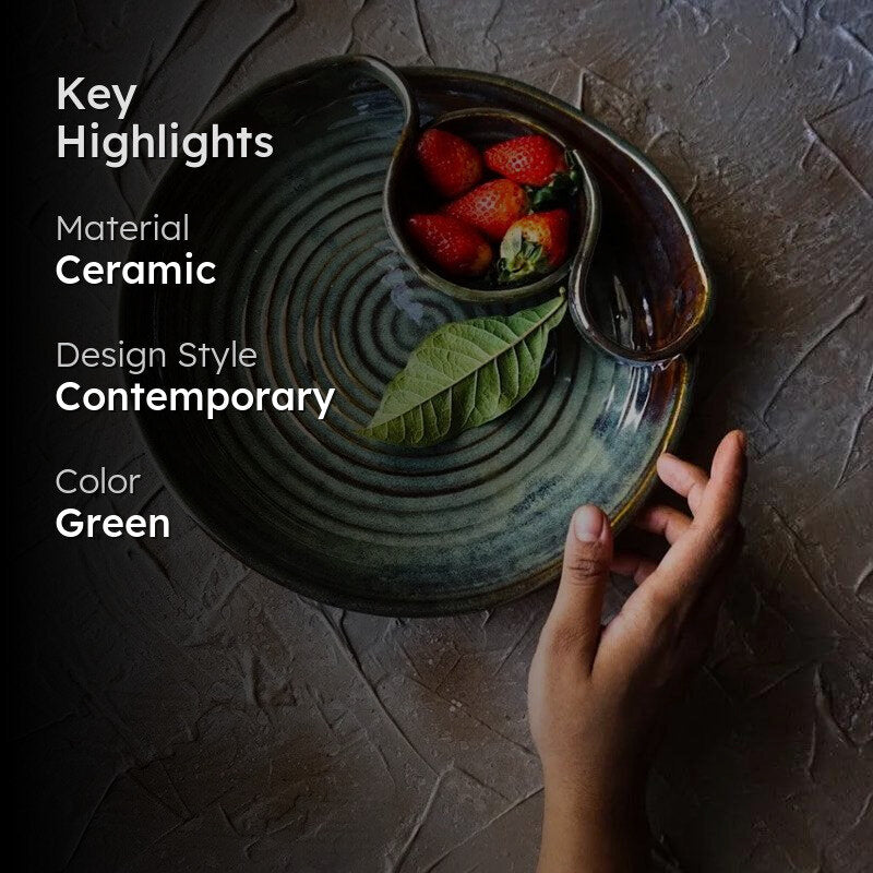Elmina Spiro Handmade Ceramic Platter media 2