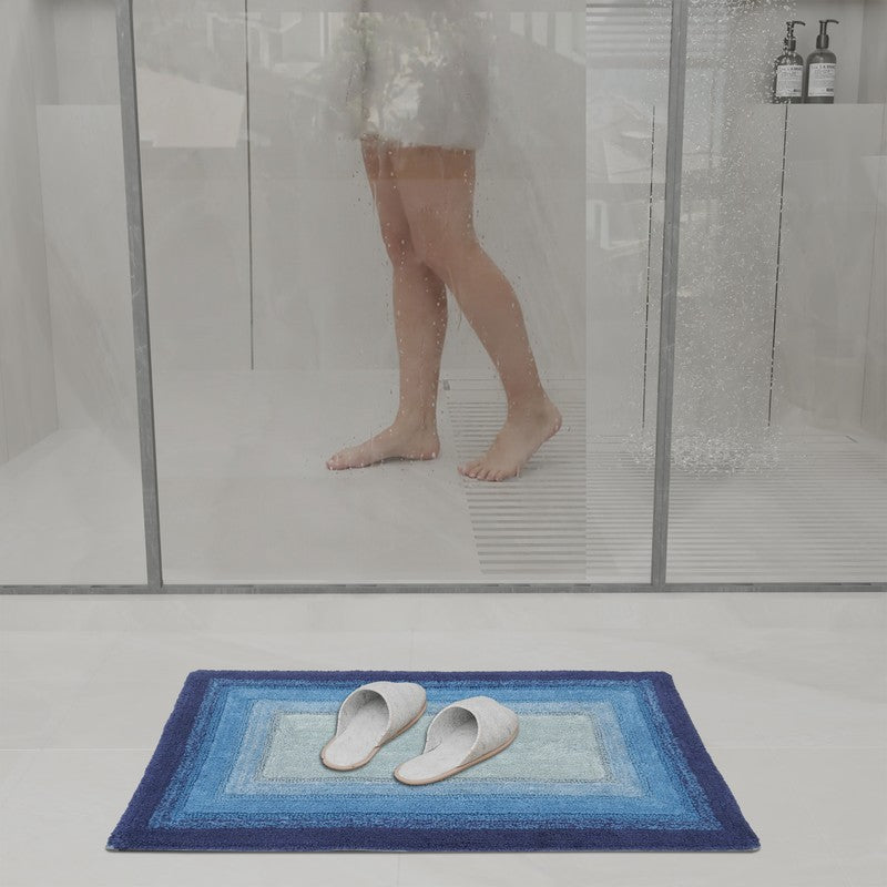 Dryora Cotton Bath Mat - Blue media 4